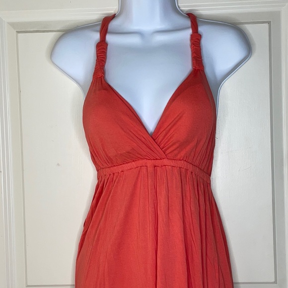 Long coral dress - Picture 2 of 5